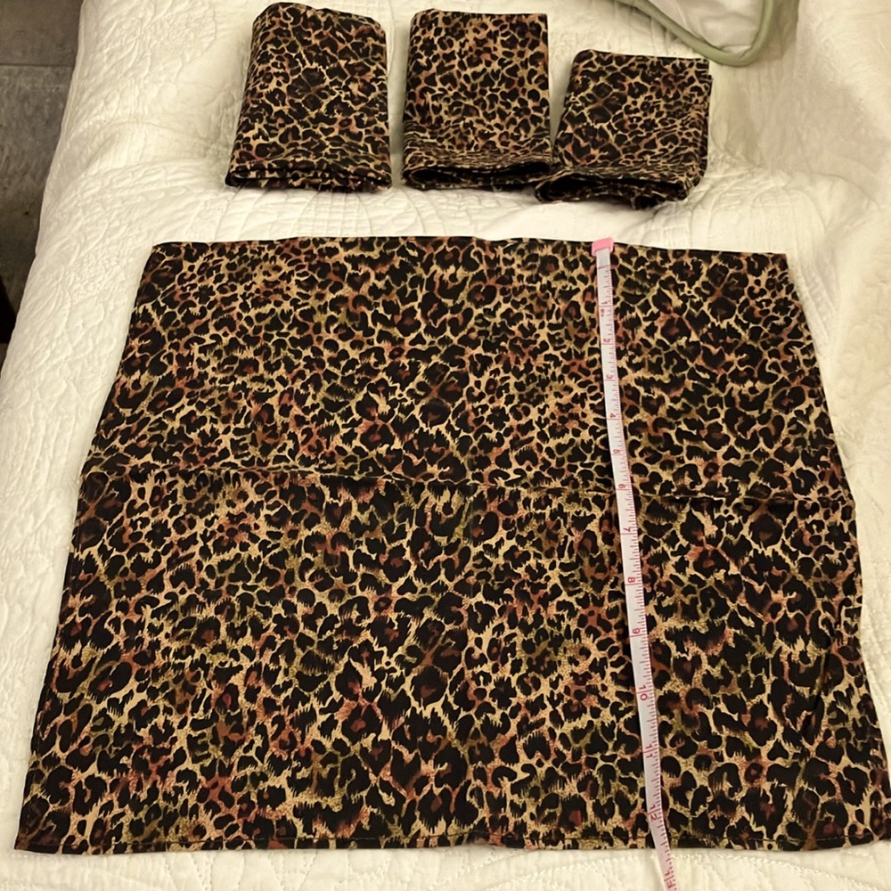 animal print napkins   hand crafted set of 12”x12” approximately- Cotton fabric